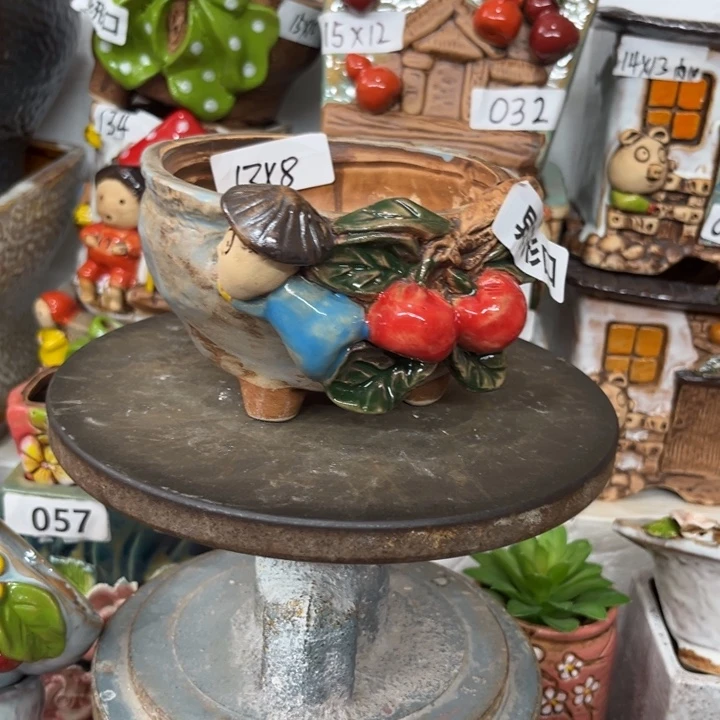 紫砂花盆粗陶材质多肉花盆