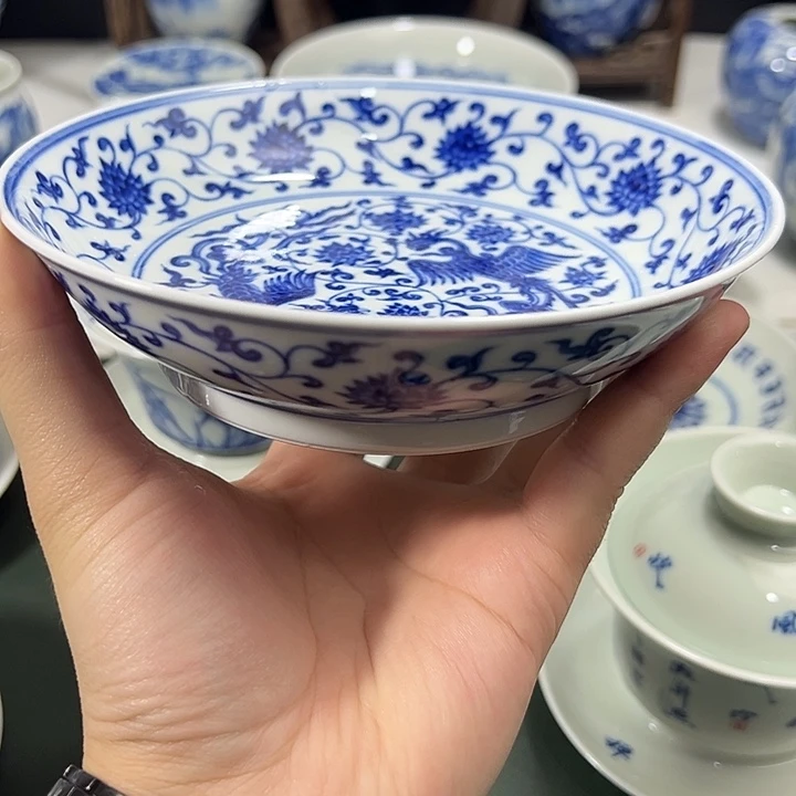 微瑕柴窑缠枝花卉凤凰壶承