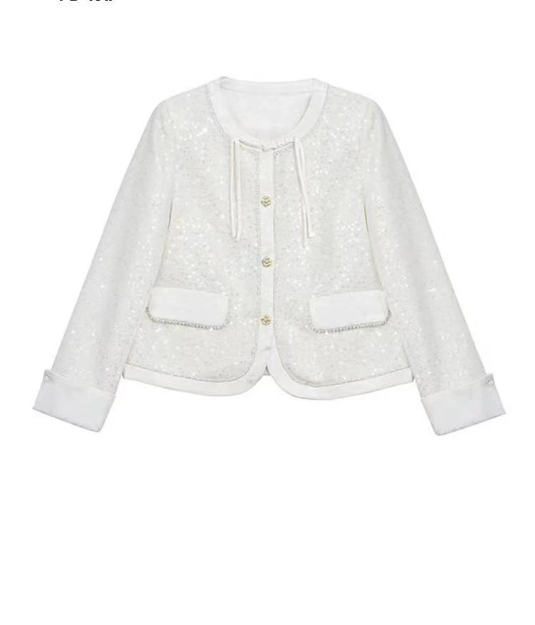 新款休闲气质长袖春季时尚百搭小香风外套26885