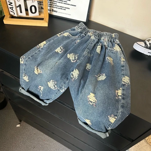2091哪吒牛仔裤男女童春秋款