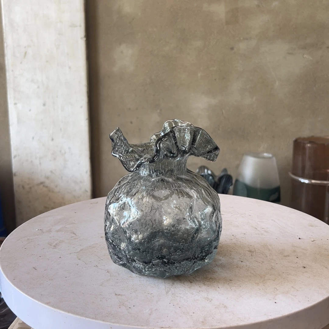 弘扬琉璃花器微瑕高度14