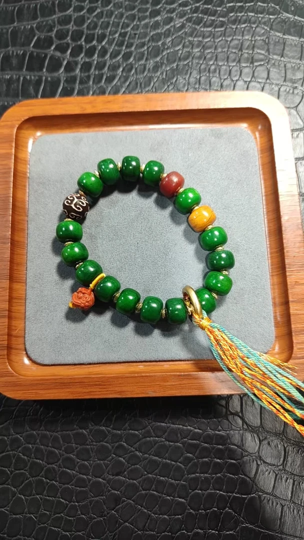 非金属珐琅手链 六朝驼龙骨草本之王手链六324