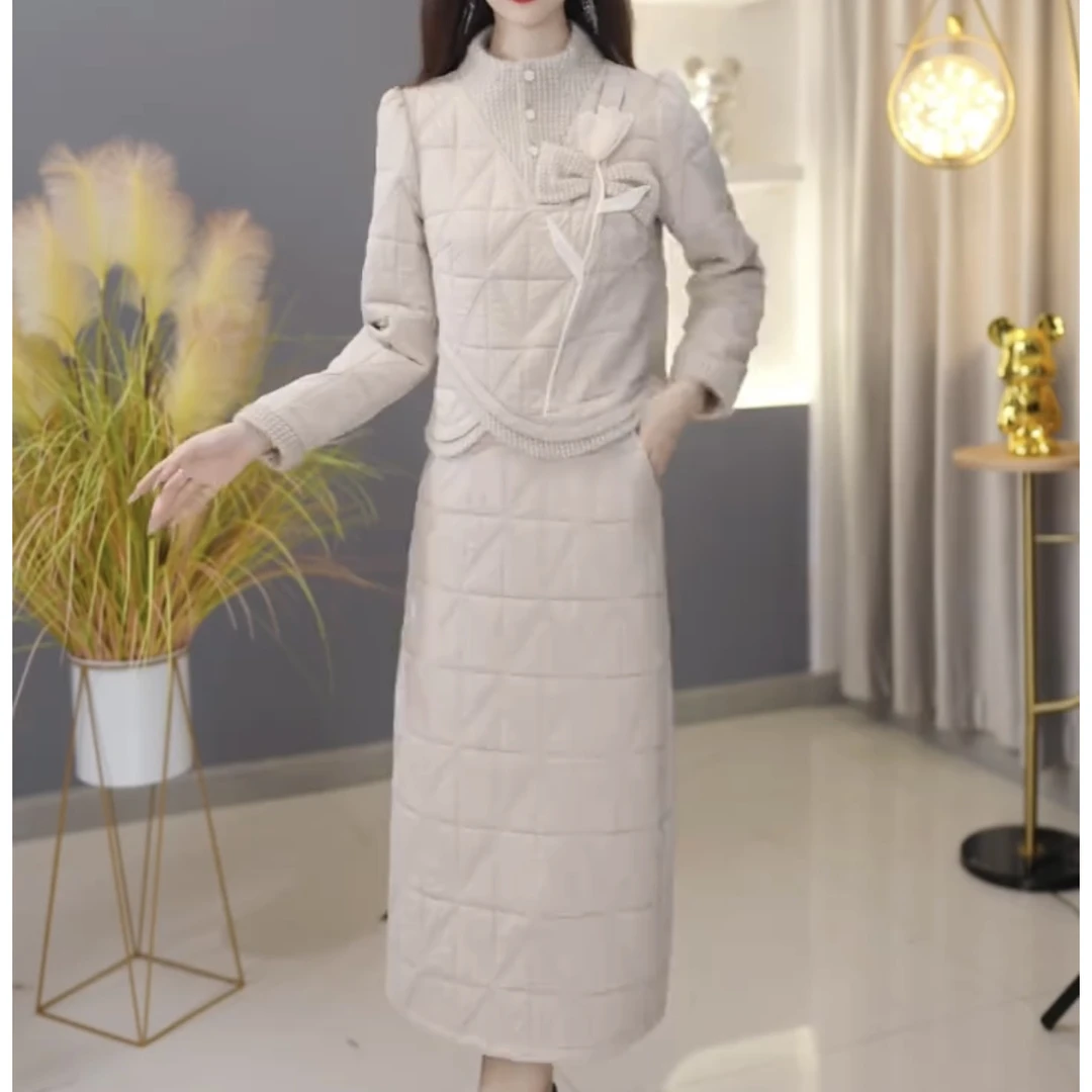 【冬季新品】C1135时尚高端中长款保暖棉服棉衣修身显瘦冬季潮流