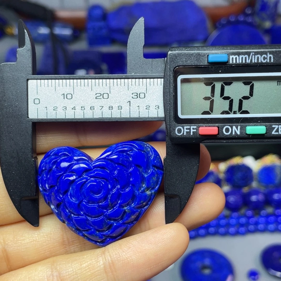 青金石未镶嵌 35×28mm爱心配饰