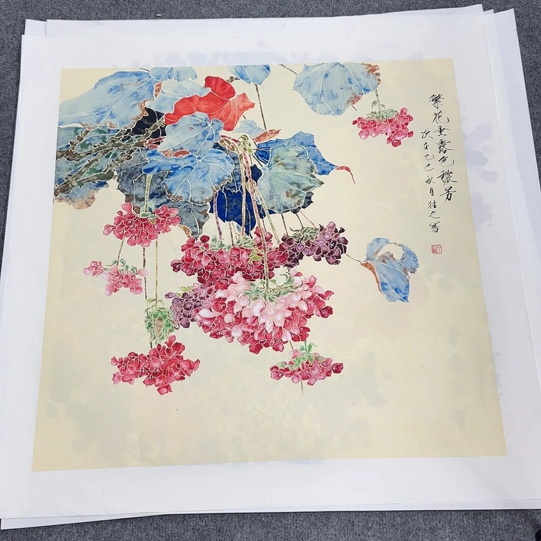国画68*68纯手绘于往之