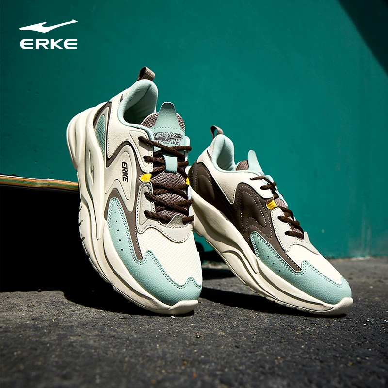 川尘2|鸿星尔克舒适情侣流光风跑步鞋休闲时尚百搭缓震运动鞋鞋