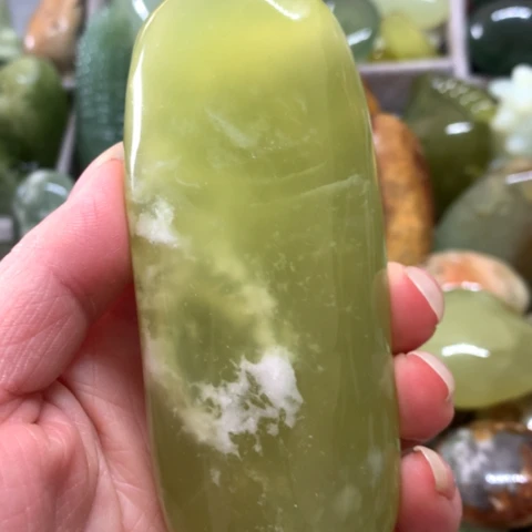 蛇纹石玉未镶嵌手把件