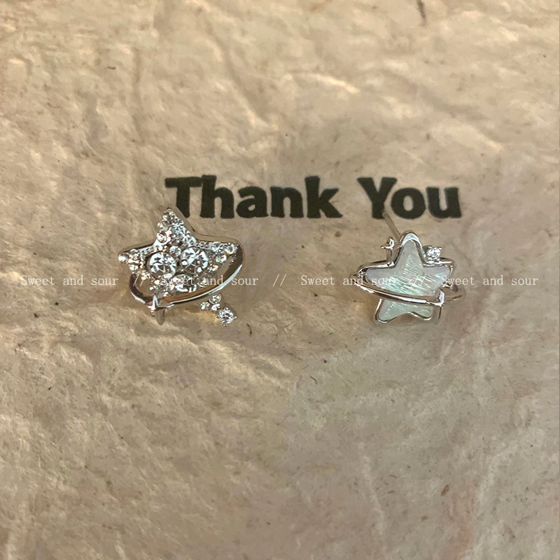 合金玻璃耳饰 小众百搭设计感时尚复古轻奢冷淡风耳钉8386-01