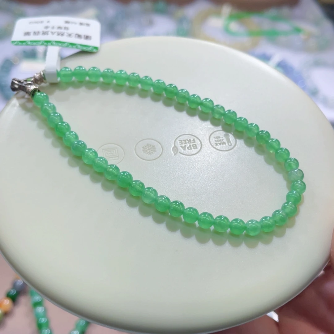 未镶嵌手链翡翠冰甜绿小米