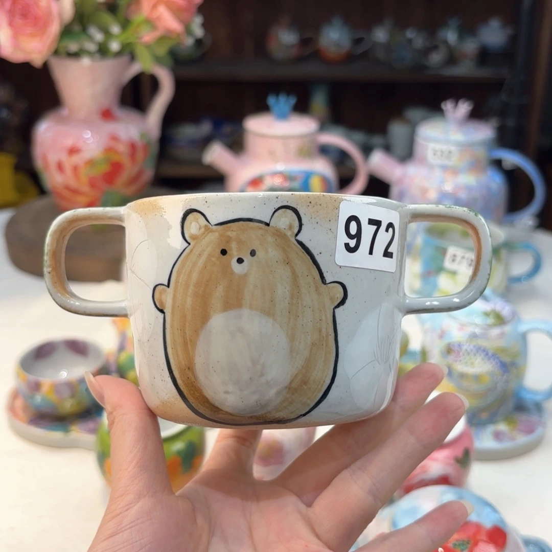 景德镇手绘高温釉下彩陶瓷茶具