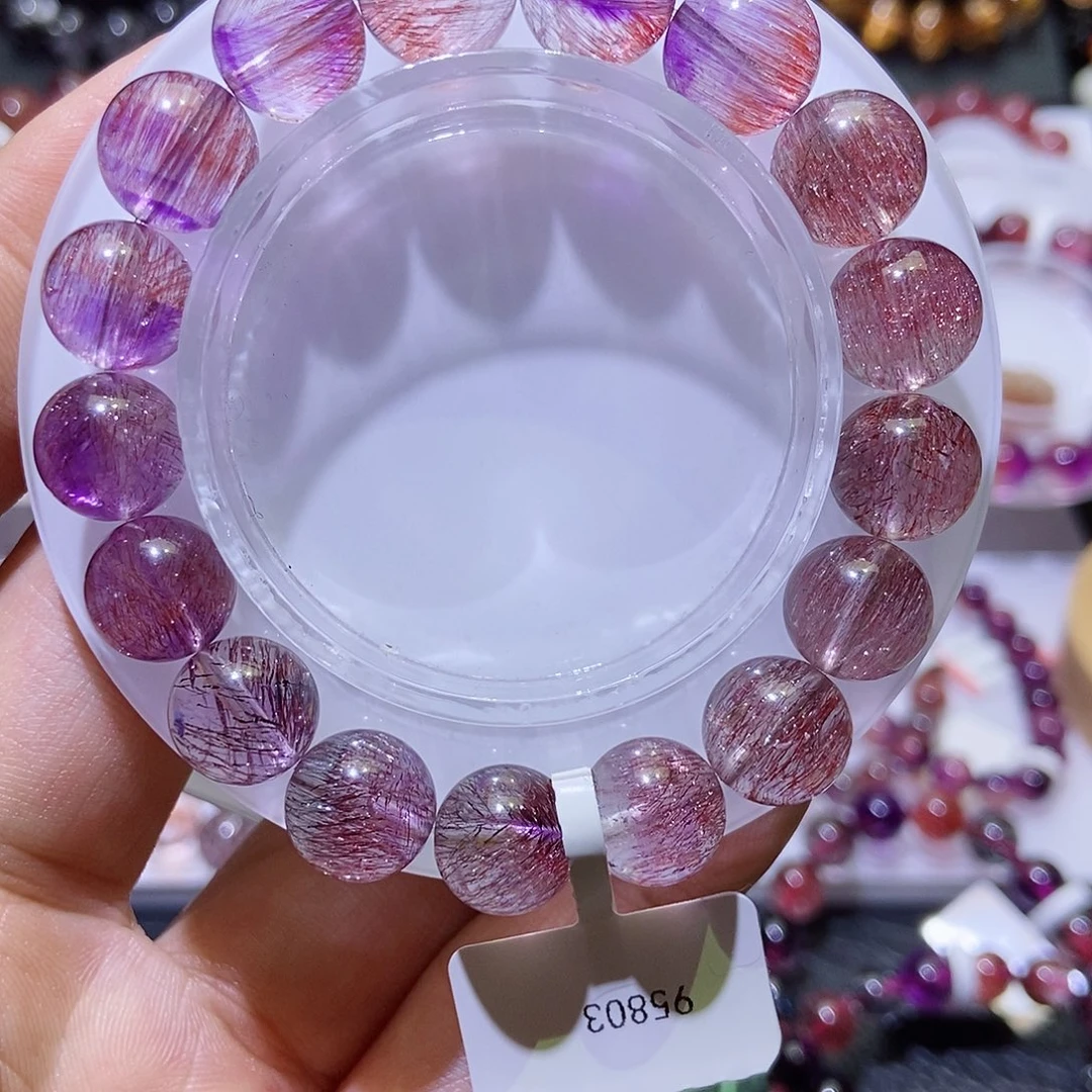 未镶嵌手链水晶紫粉超七11.8