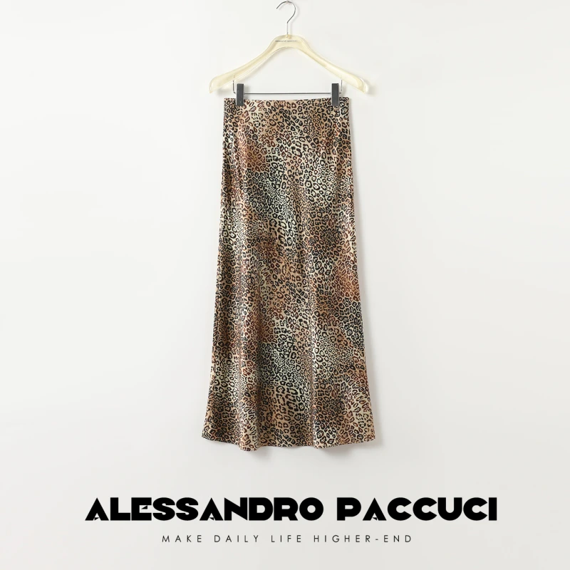 AP洛哥42006QB【野性美】豹纹垂坠经典优雅百搭显瘦女半身裙