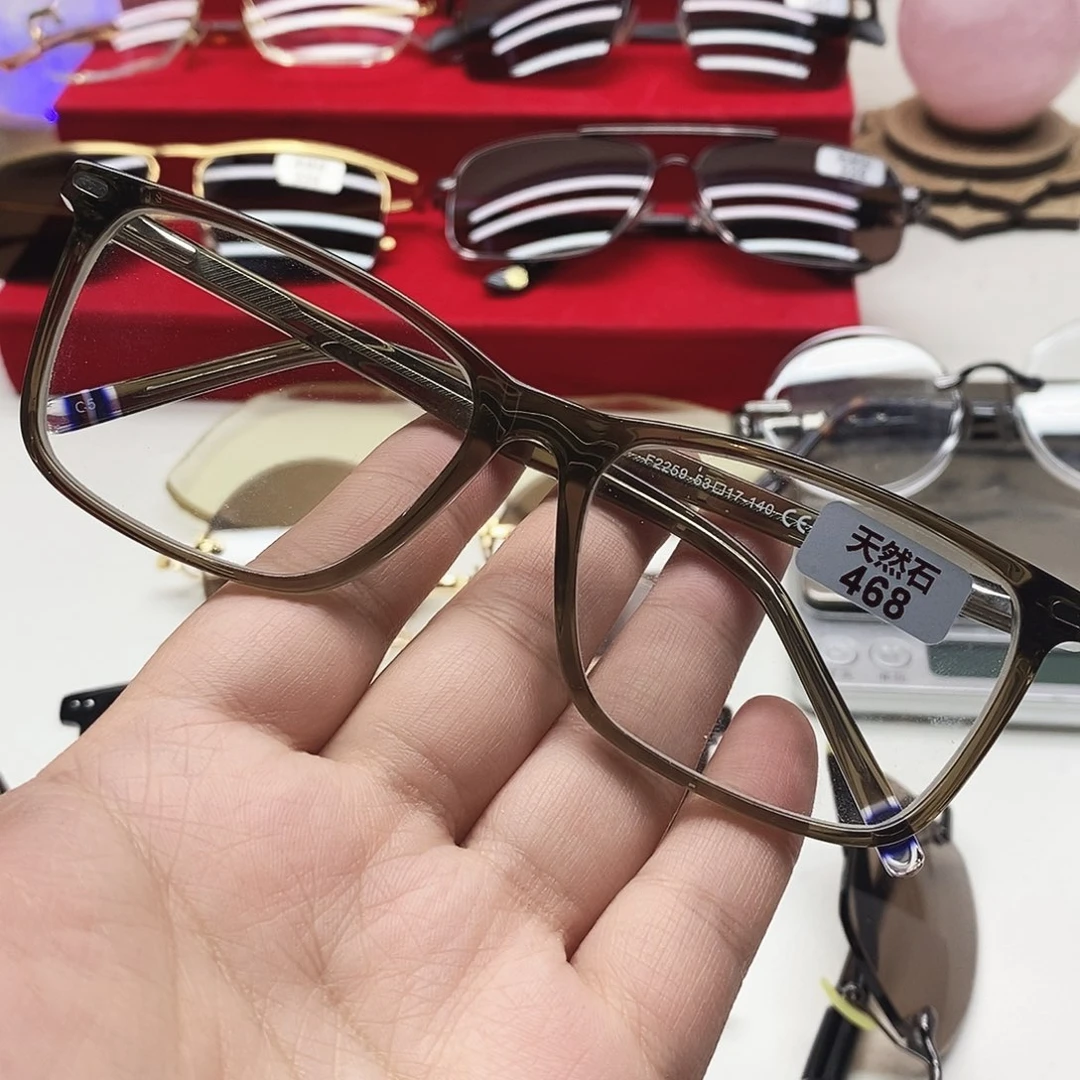 天然水晶石头镜商务款