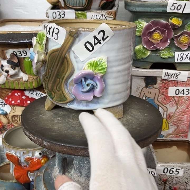 粗陶材质多肉花盆