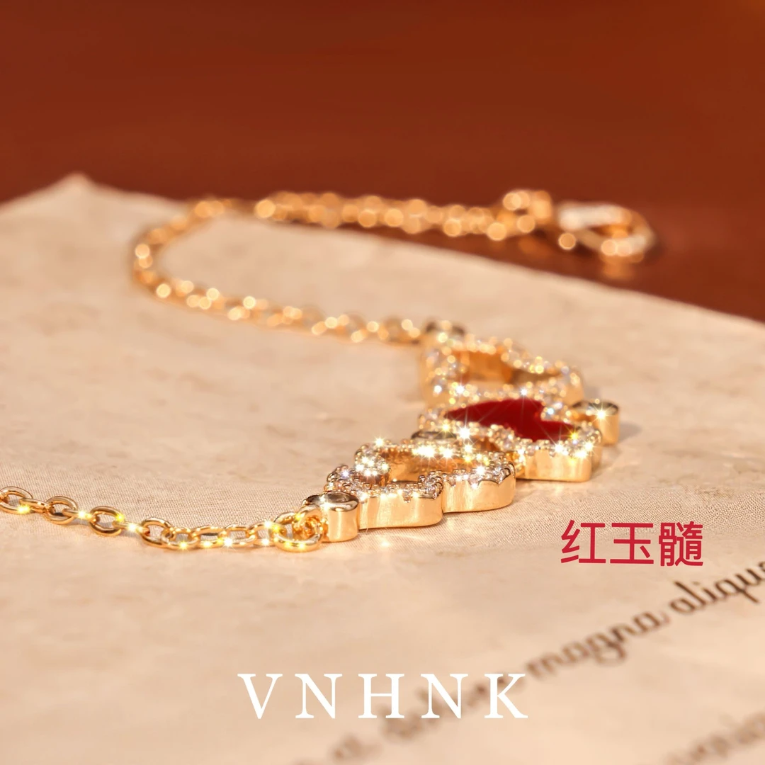 美可儿  N455   玫瑰色（20cm）百搭红玉髓手链