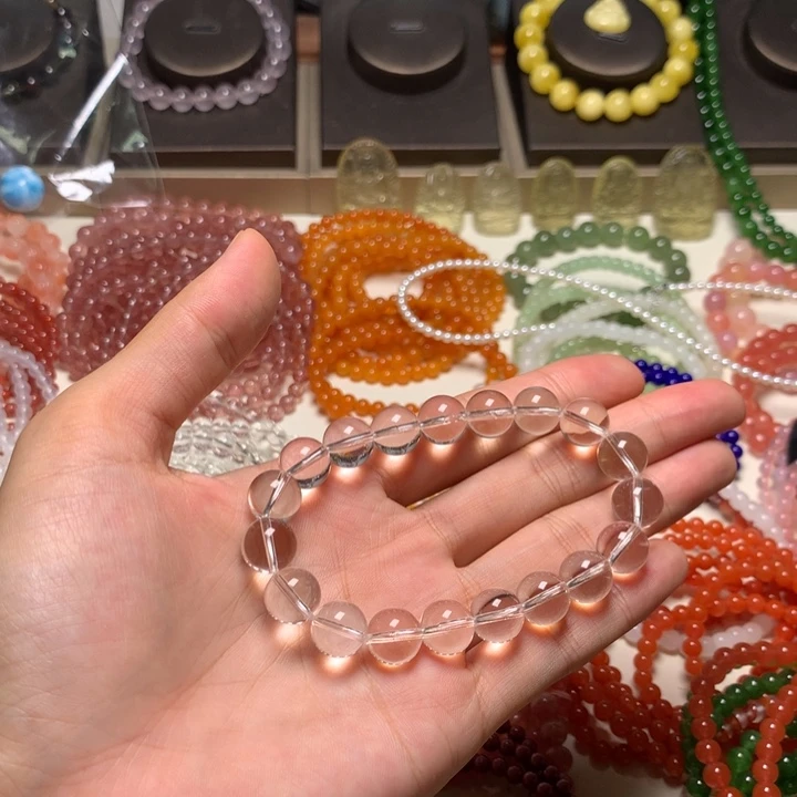水晶手链未镶嵌快**高白水晶