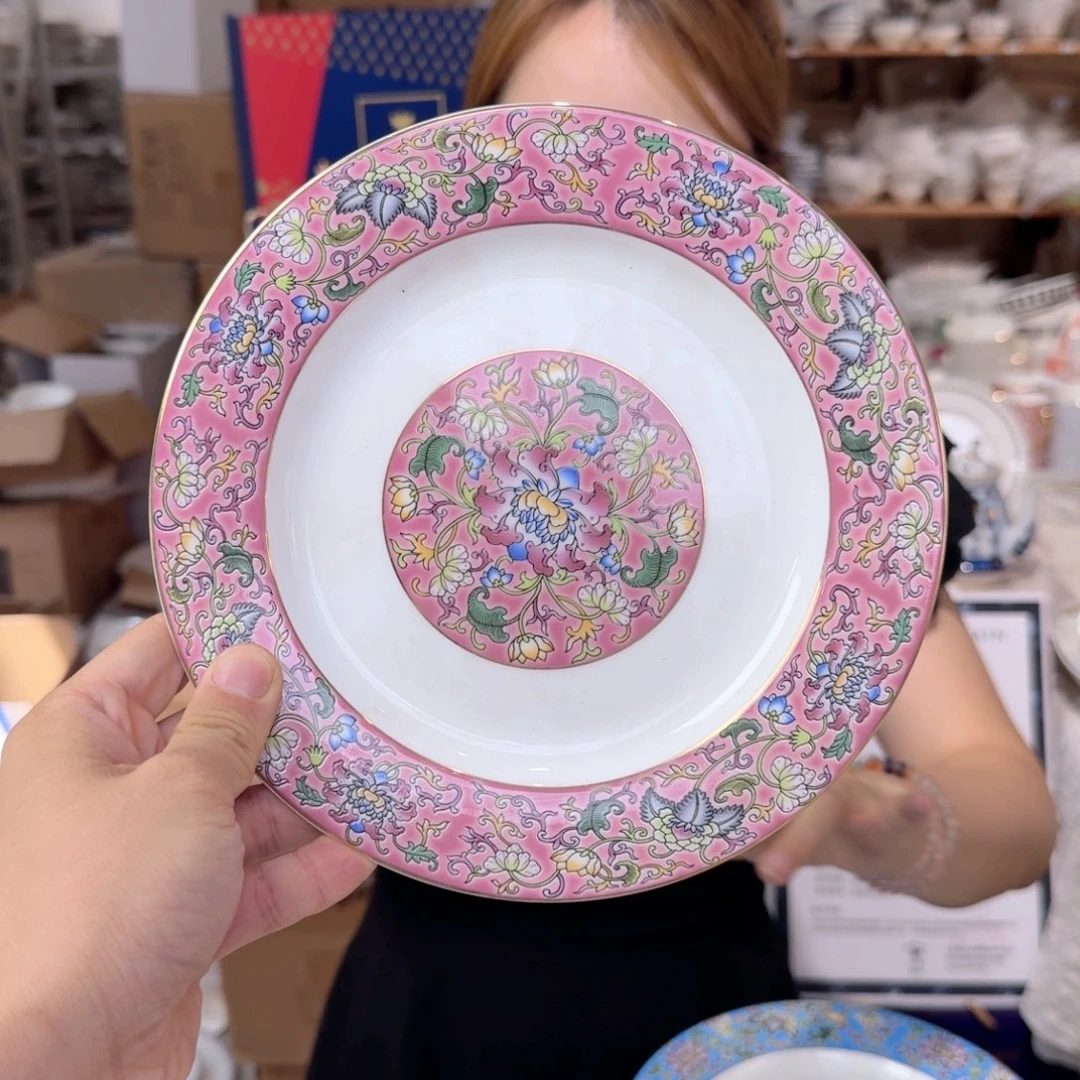 骨瓷骨瓷8英寸20cm平盘一只外贸骨瓷