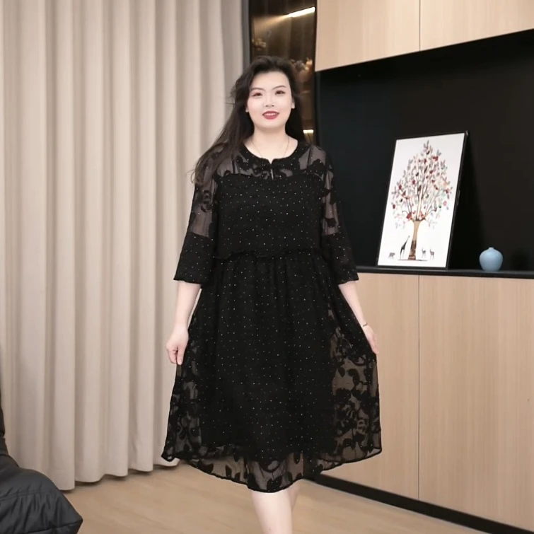 提花连衣裙裙子夏季240787