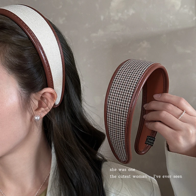 时尚复古宽边发箍女2025新款洗脸发卡发捆秋冬高颅顶头箍头饰发饰