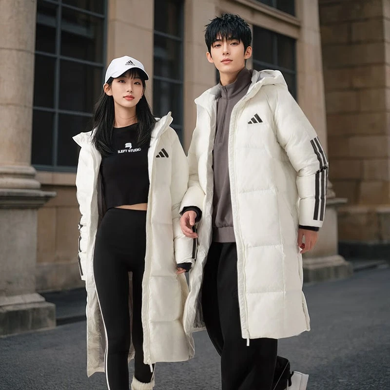 adidas阿迪达斯中长款羽绒服男女同款冬季新款时尚羽绒外套JG3838