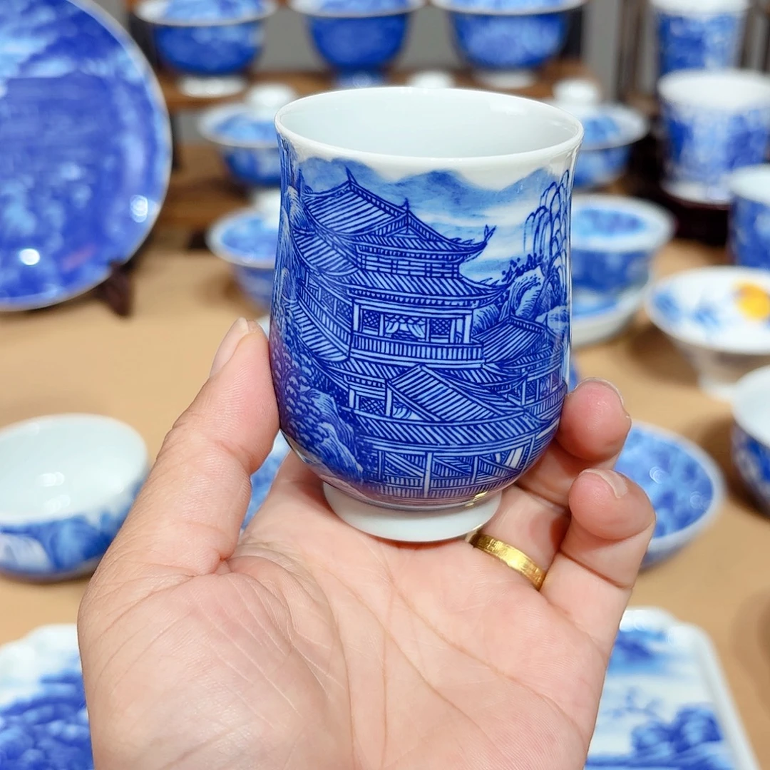 鹅***石景德镇纯手绘单杯