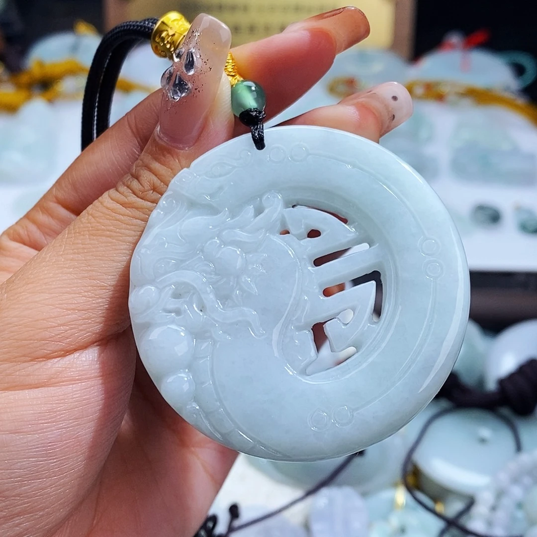 翡翠未镶嵌毛衣链9076