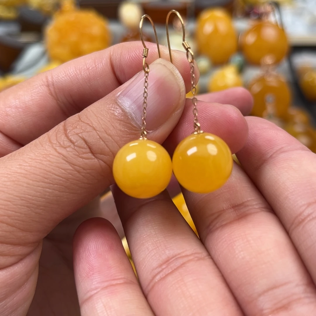 蜜蜡18K金镶嵌珠宝奇石