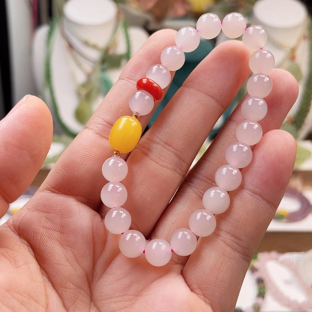 18K金镶嵌手链和田玉8