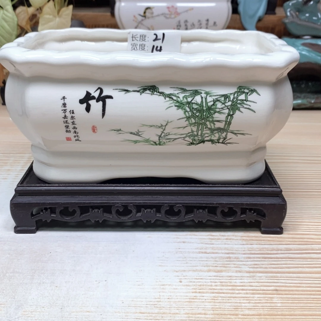 紫砂花盆陶瓷艺术花盆陶瓷