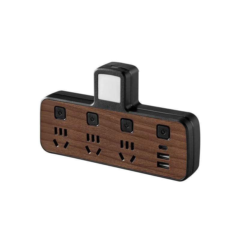 公牛适用一转多插头多功能USB夜灯转换插座排插分孔多开关无线插