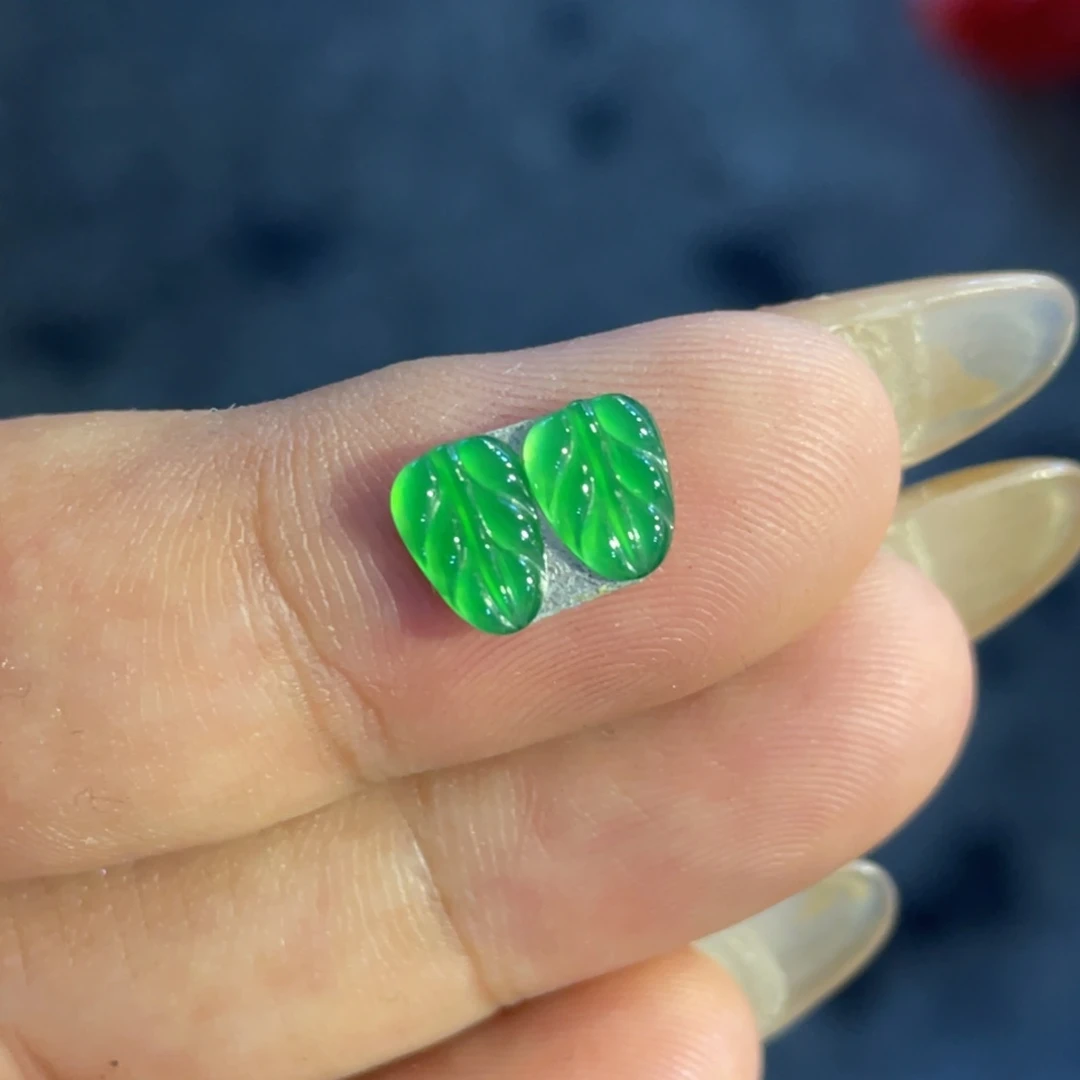 定制翡翠未镶嵌叶子