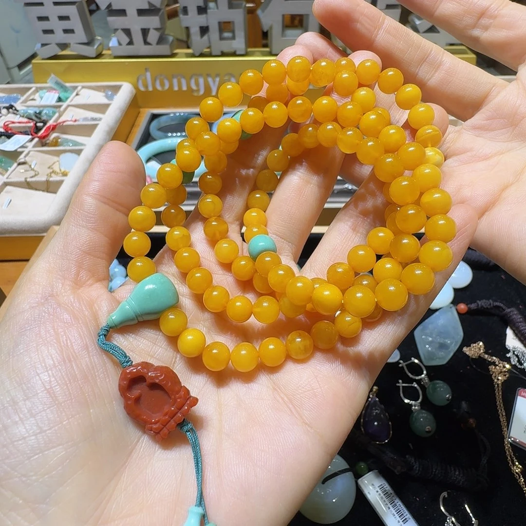 蜜蜡未镶嵌项链蜜蜡项链