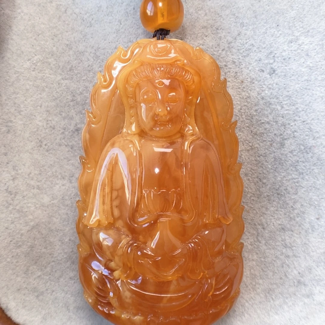 蜜蜡未镶嵌项链吊坠