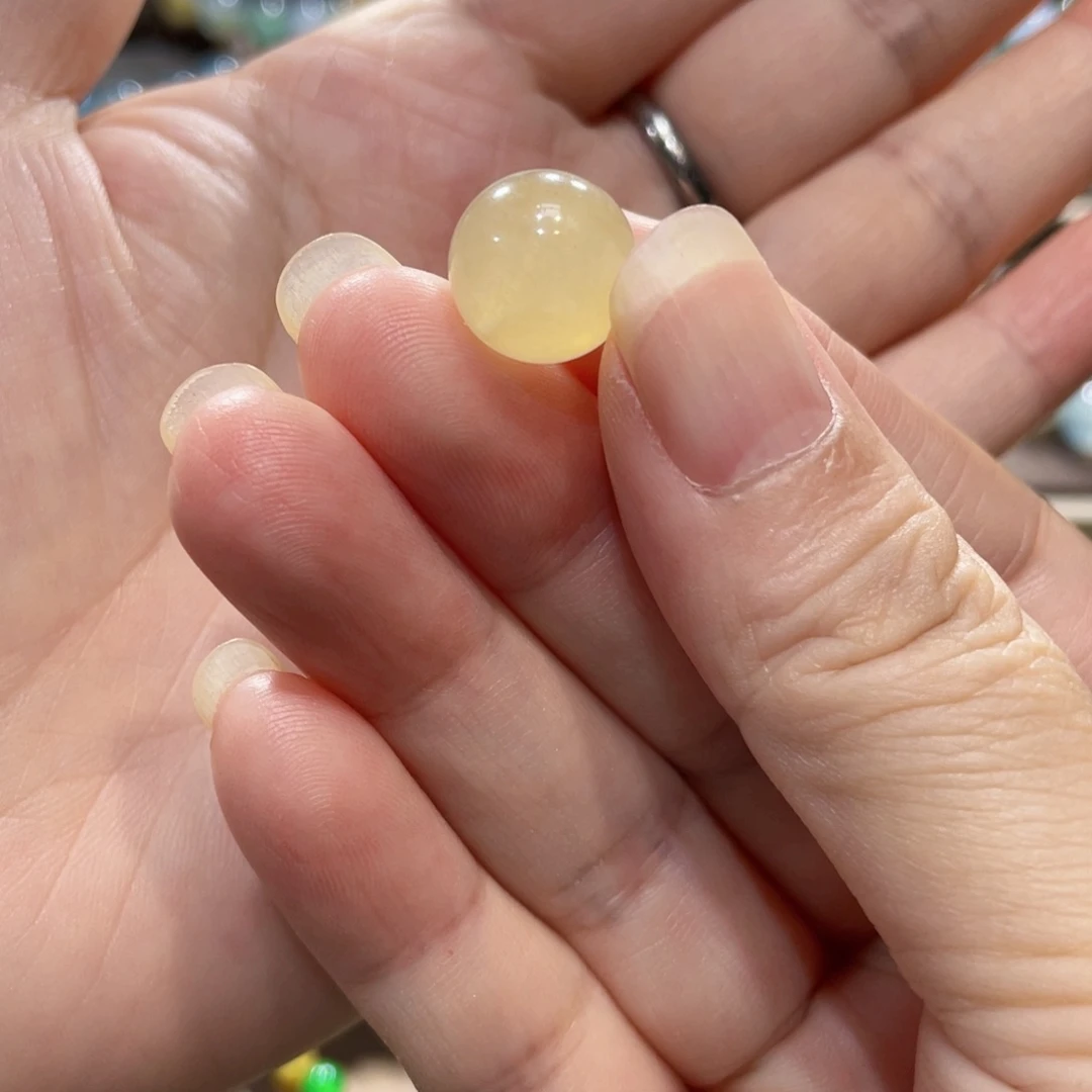 翡翠未镶嵌手链柠檬黄