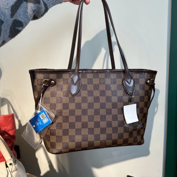 95新 LouisVuitton/路易威登 Lv棋盘格购物袋小号