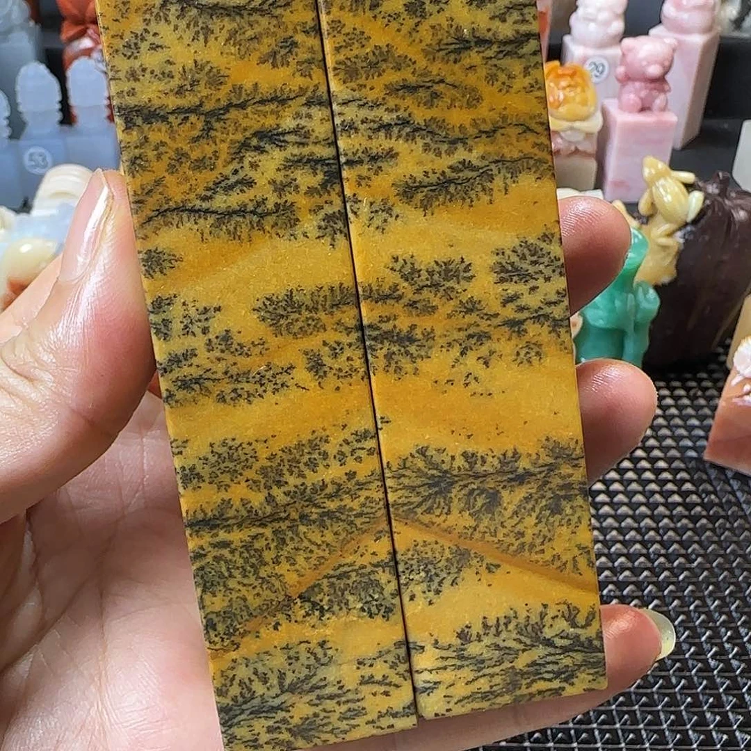 青田石印石2.5/2.5/10.5cm对对章