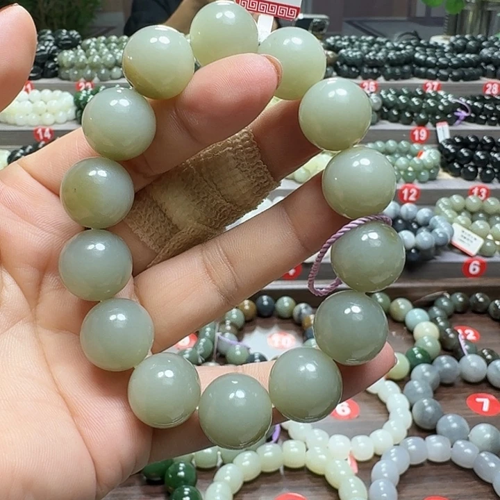 未镶嵌手链和田玉新疆且末蓝卡16