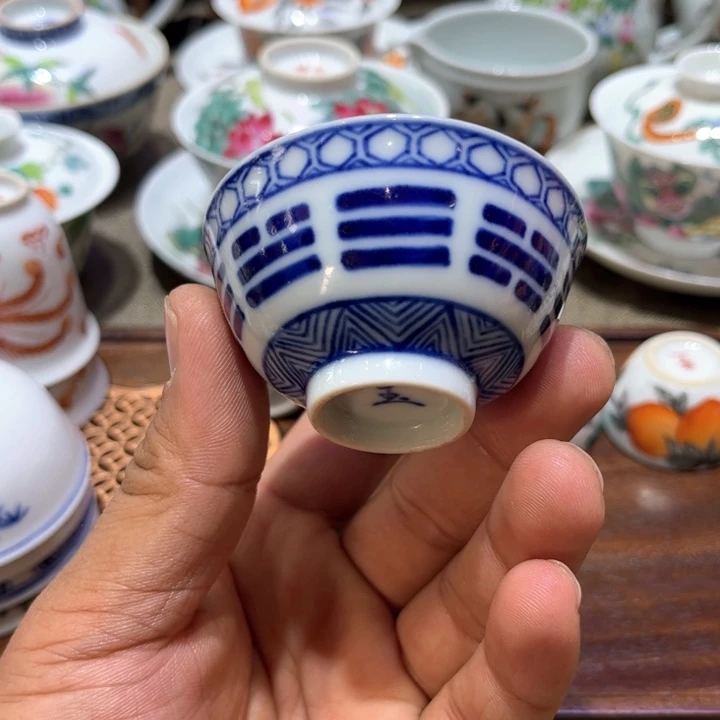 纯手绘精品盖碗杯