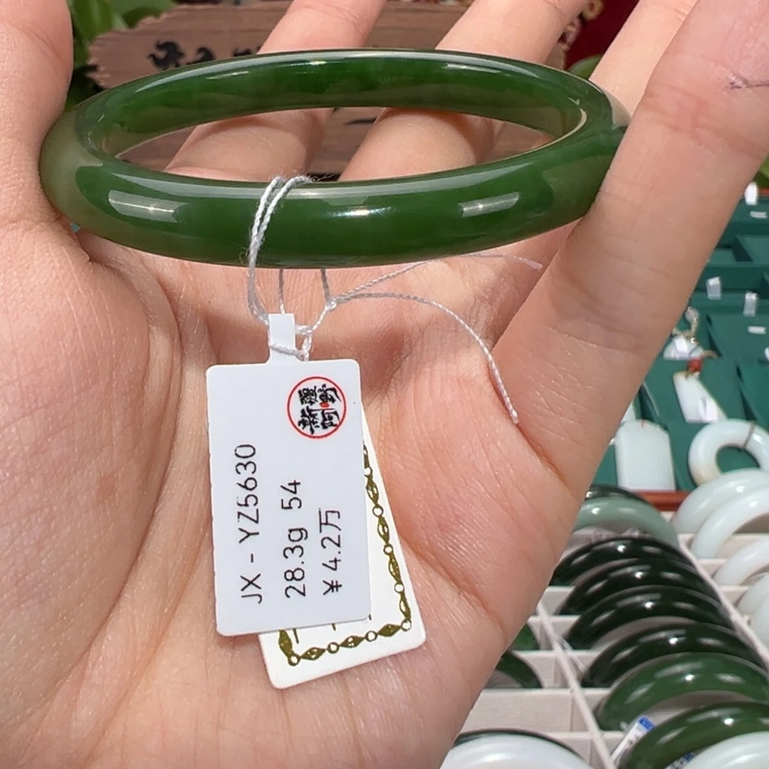 和田玉未镶嵌手镯和田碧玉手镯