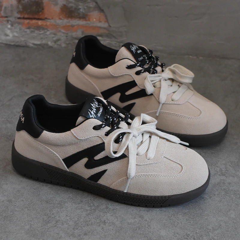 shougu/首谷今年流行厚底德训鞋女2025秋冬新款百搭运动阿甘鞋潮