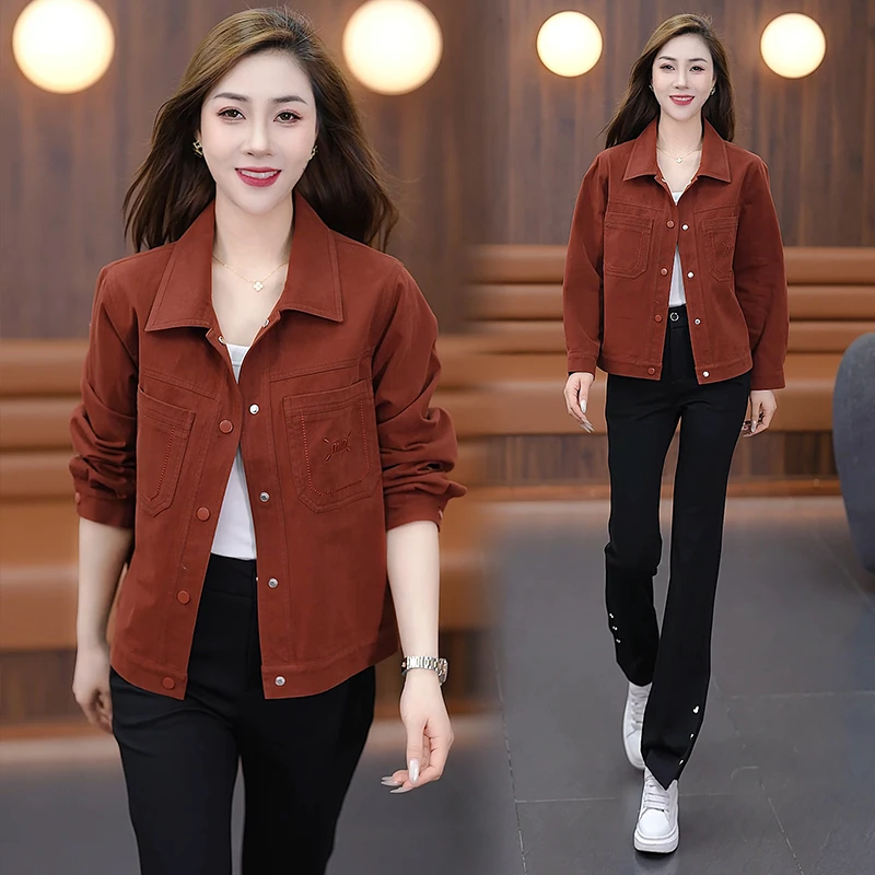 休闲短款外套女士2025春秋新款洋气宽松显瘦小个子百搭牛仔夹克衫