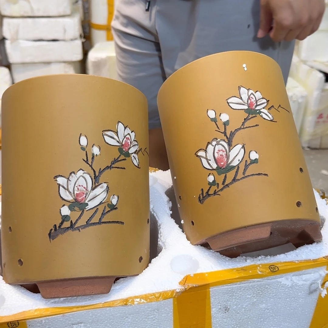 紫砂花盆口径14高度18