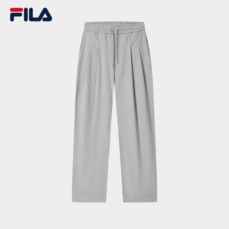 FILA 斐乐官方男士针织长裤2025秋季新款时尚休闲简约宽松直口裤