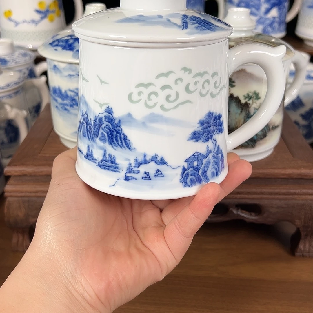 追***想景德镇高温陶瓷办公杯家用