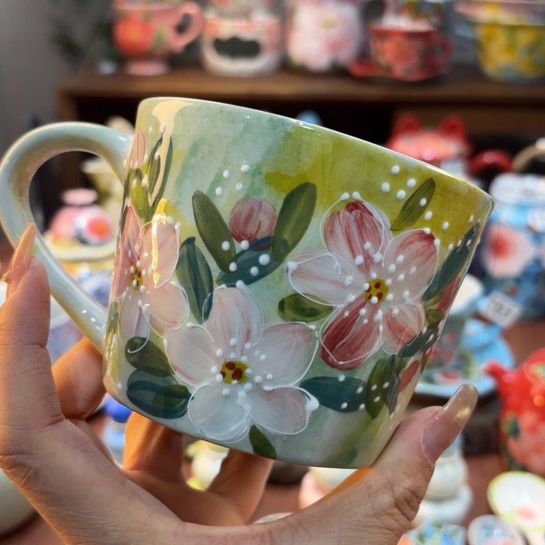 景德镇手绘高温釉下彩陶瓷茶具