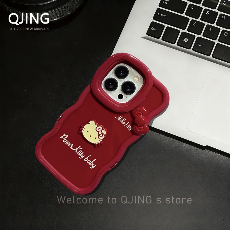 你好KT猫手机壳适用苹果17/华为oppo/vivo双支架简约可爱少女心新