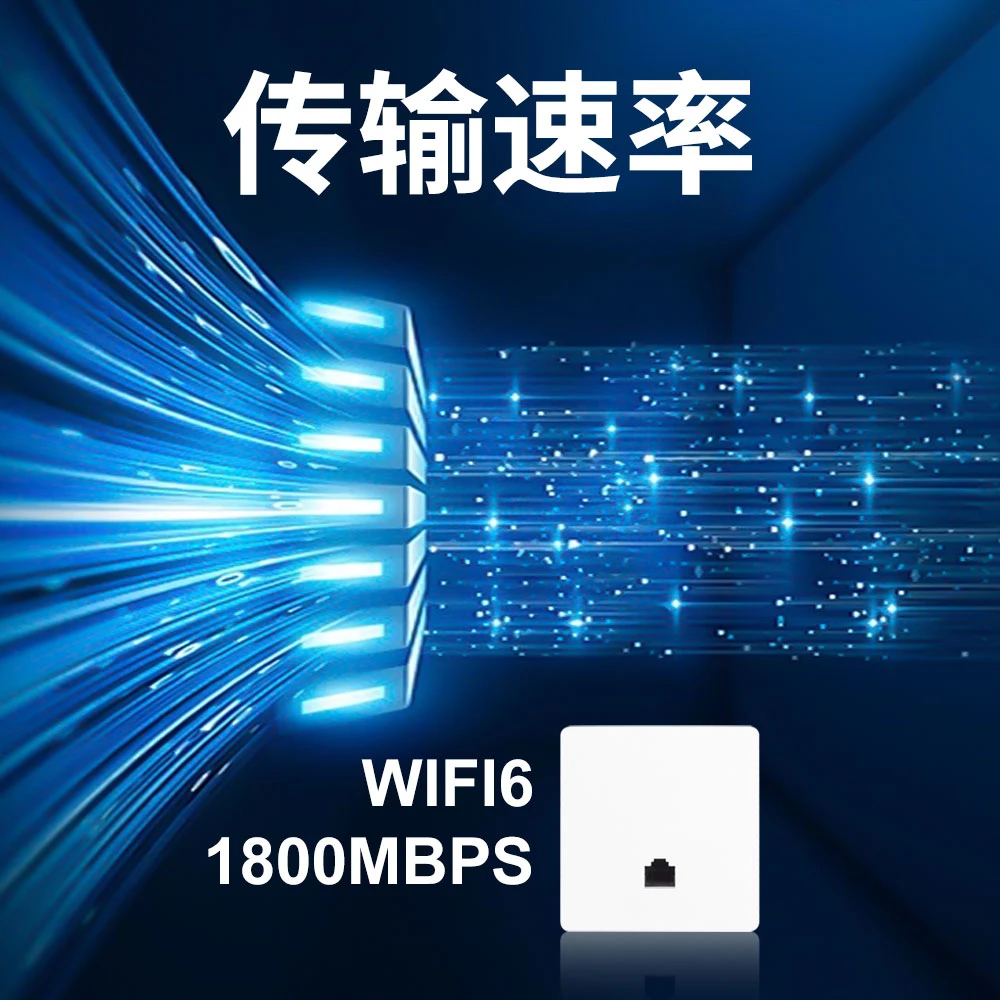 2025官方正品家用入墙式双频并发无线AP1800M墙壁