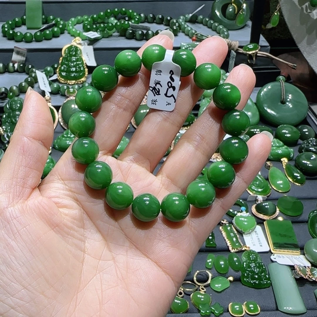 霸***）未镶嵌手链和田玉（碧玉）