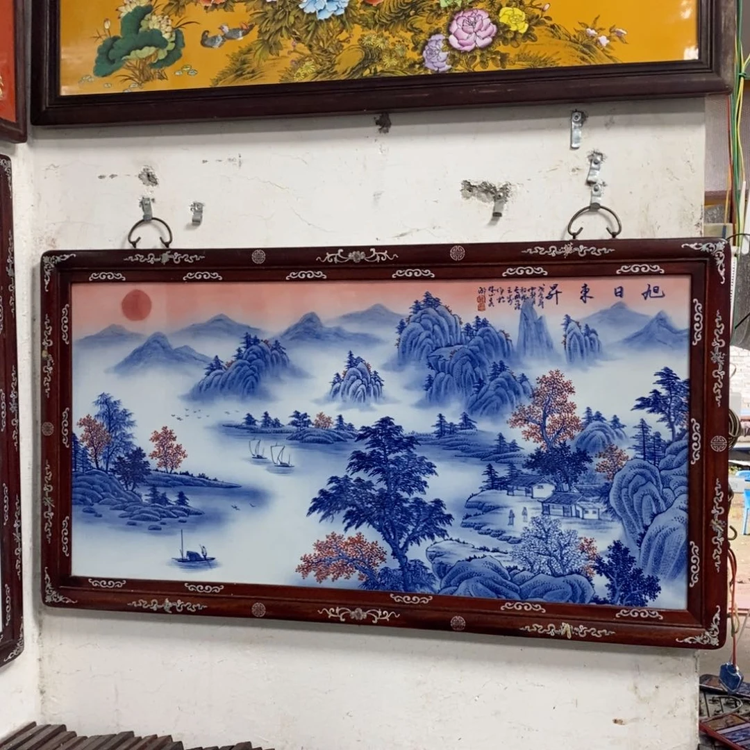 瓷片1.2*66*1景德镇瓷板画柴窑烧制