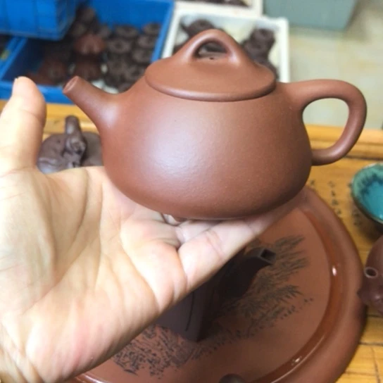 茶壶紫砂子冶石瓢壶